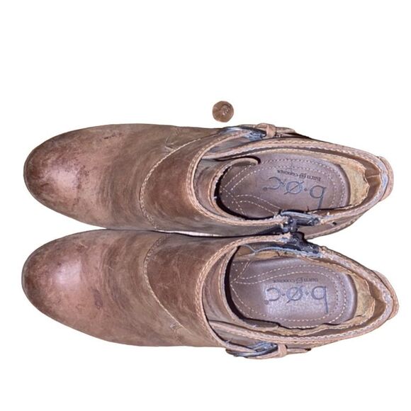 B.o.c Brown Leather Booties Size 7.5 - Picture 5 of 6